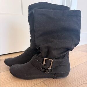 Women's Black Slouch Boots